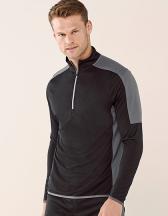 Adults 1/4 Zip Midlayer With Contrast Panelling 