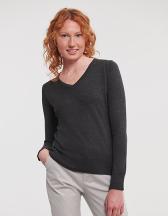 Ladies´ V-Neck Knitted Pullover 