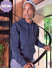Regular Fit Pique Hoodie with Zipped Pocket 