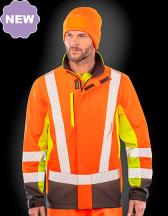 Recycled 3-Layer Printable 3-Tone Safety Softshell Jacket 