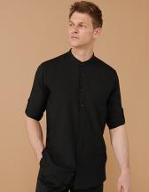 Men´s Mandarin Shirt Roll Tab Sleeve 