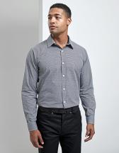 Men´s Microcheck (Gingham) Long Sleeve Cotton Shirt 