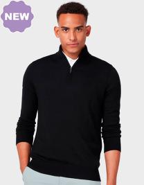 Men´s 1/4 Zipped Merino Sweater 