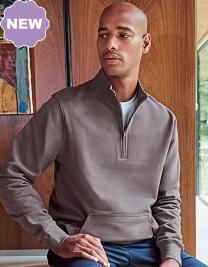 Regular Fit 1/4 Zip Pique Sweatshirt 
